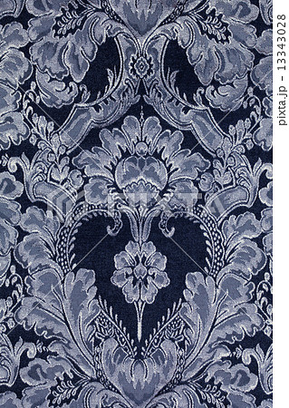 brown vintage fabric with damask pattern as background 13343028