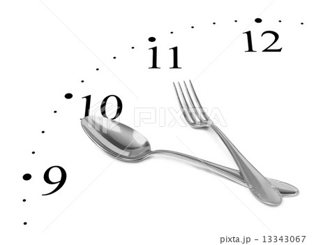 Clock made of fork and spoon Clock made of fork and spoon 13343067