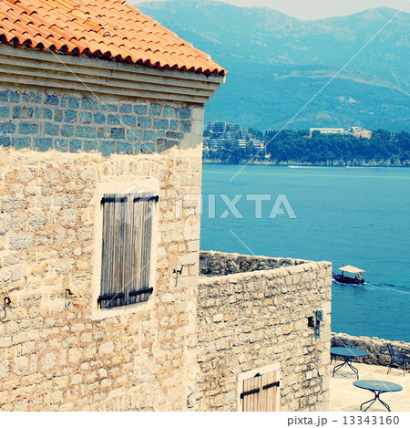 Old mediterranean fort and bay(Montenegro) 13343160