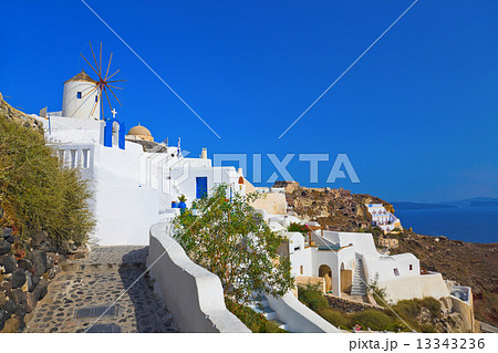 Windmill in Oia at Santorini, Greece 13343236