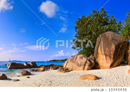 Beach Anse Lazio at Seychelles Beach Anse Lazio at Seychelles 13343430