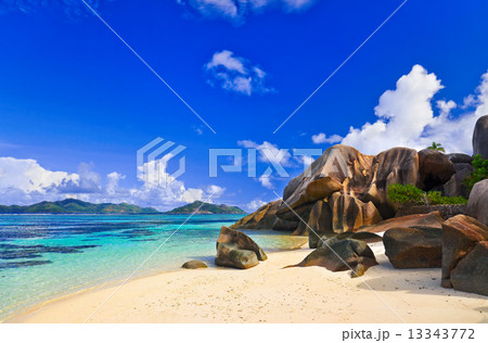 Beach Source d'Argent at Seychelles Beach Source d'Argent at Seychelles 13343772