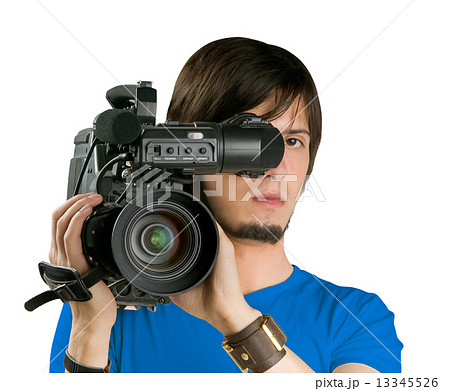 Cameraman, isolated on white background Cameraman, isolated on white background 13345526