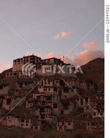 チェムレ・ゴンパ　夕景（ラダック） 13347021