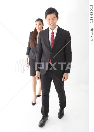 Man walk front woman walk 13348012