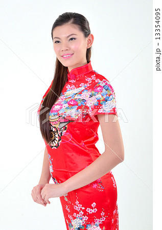 Chinese woman dress traditional cheongsam 13354095