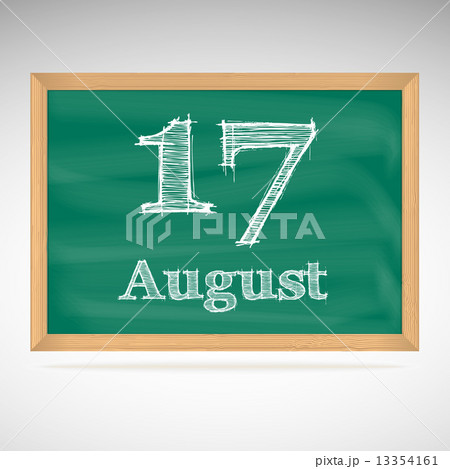August 17, inscription in chalk on a blackboard August 17, inscription in chalk on a blackboard 13354161