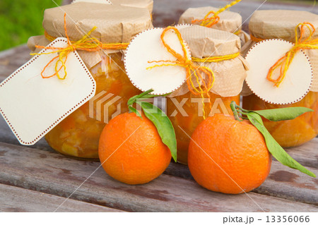 Homemade tangerine marmalade in the glass Homemade tangerine marmalade in the glass 13356066