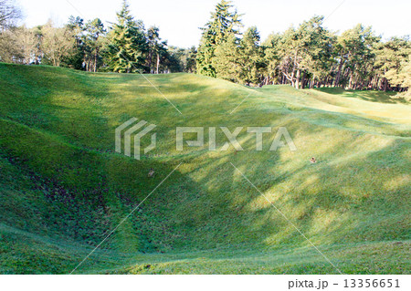The trenches and craters on battlefield of Vimy ridge 13356651