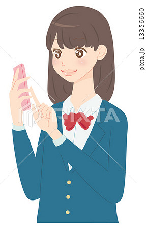 スマホを操作する学生 スマホを操作する学生 13356660