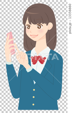 スマホを操作する学生 スマホを操作する学生 13356660