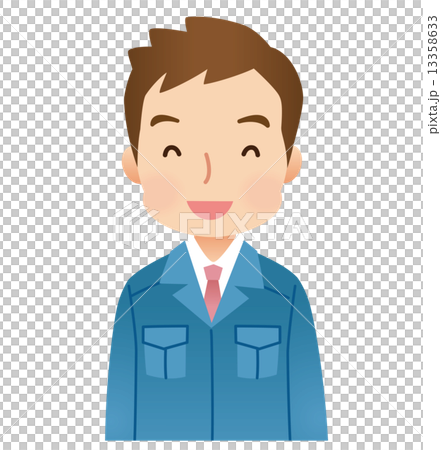 男工穿著工作服 男工穿著工作服 13358633
