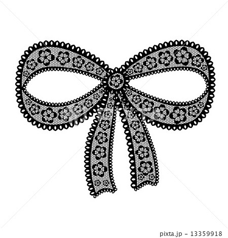 Decorative lacy bow on white background 13359918