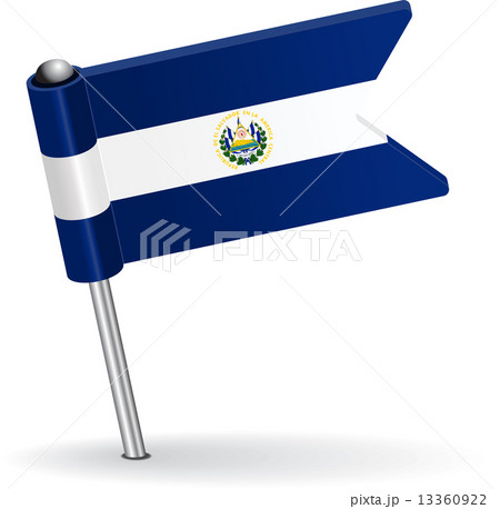 El Salvador pin icon flag. Vector illustration El Salvador pin icon flag. Vector illustration 13360922