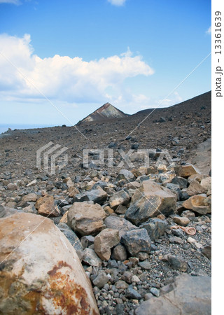 Vulcano - Dried riverbed  - active volcano, Lipari, Sicily, Ital 13361639