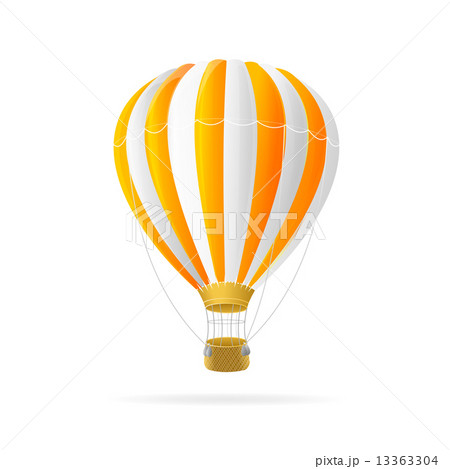 Vector white and orange hot air ballon isolated Vector white and orange hot air ballon isolated 13363304
