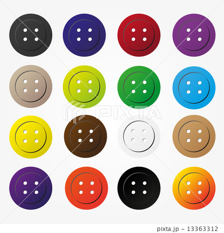 various color buttons for clothing icons set eps10 13363312