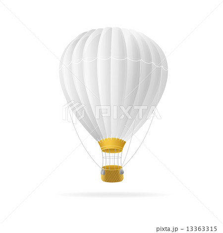 Vector white hot air ballon isolated 13363315