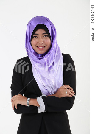 Business woman in hijab Business woman in hijab 13363441