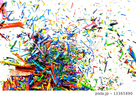 注意 白い背景に鉛筆線が残る場合があります カラープラスチックペンシル クーピーペンシル 色鉛 の写真素材