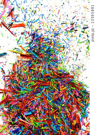 注意 白い背景に鉛筆線が残る場合があります カラープラスチックペンシル クーピーペンシル 色鉛 の写真素材