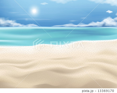 日 海岸 ビーチのイラスト素材