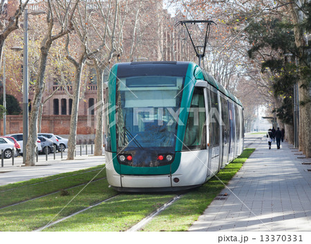 Ordinary tramway on street Ordinary tramway on street 13370331
