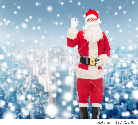 man in costume of santa claus 13371640