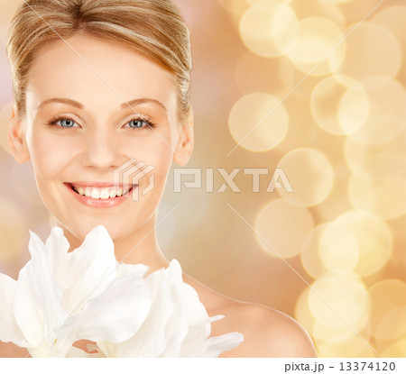 beautiful young woman with bare shoulders beautiful young woman with bare shoulders 13374120