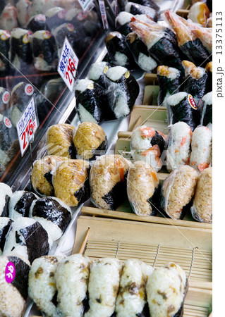 Japan traditional rice ball at Tsukiji Fish Market 13375113
