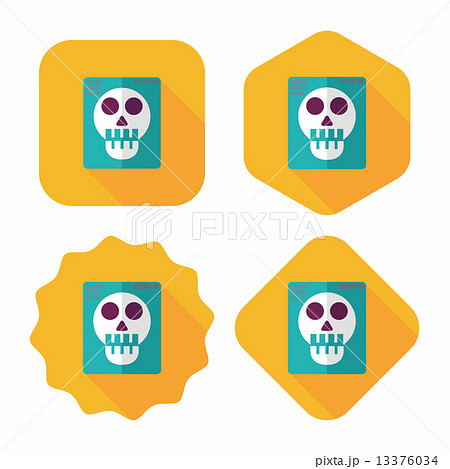 x-ray flat icon with long shadow,eps10 13376034