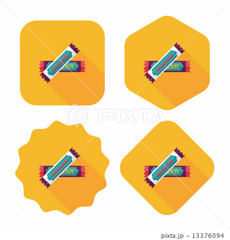 sugar packet flat icon with long shadow,eps10 13376094