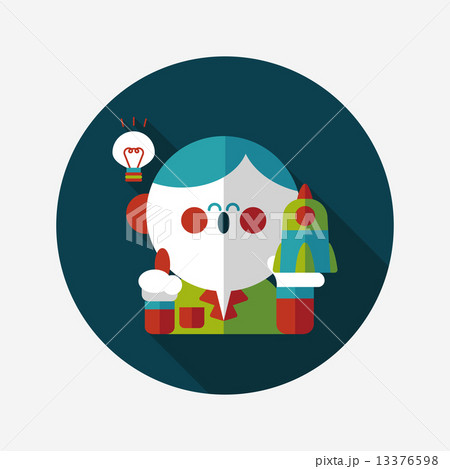 Space scientists flat icon with long shadow,eps10 Space scientists flat icon with long shadow,eps10 13376598