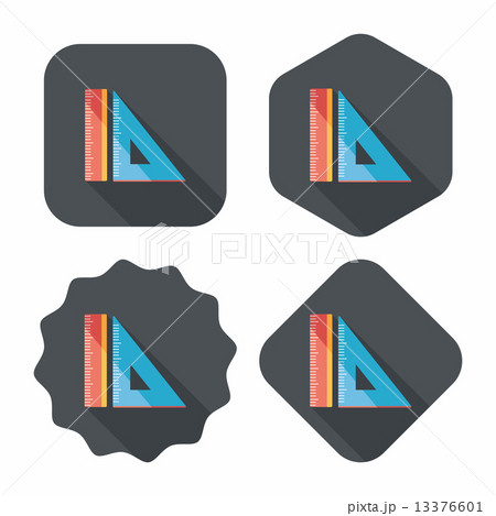 Ruler flat icon with long shadow,eps10 13376601