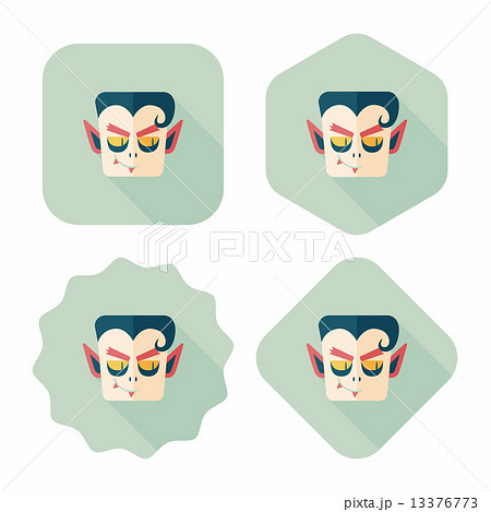 Vampire flat icon with long shadow, eps10 Vampire flat icon with long shadow, eps10 13376773