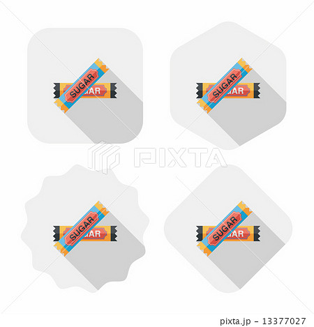 sugar packet flat icon with long shadow,eps10 13377027