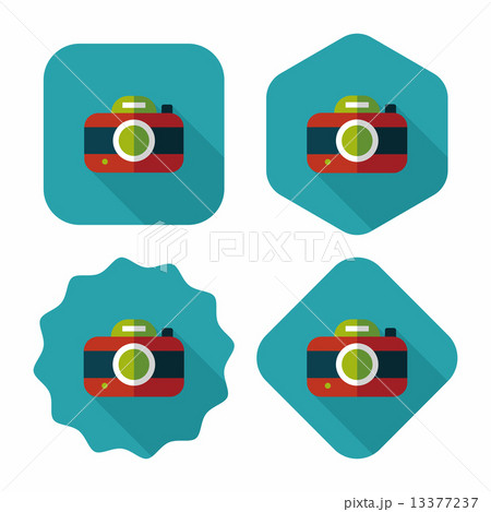 camera flat icon with long shadow,eps10 13377237
