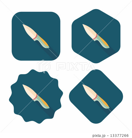 kitchenware fruit knife flat icon with long shadow,eps10 kitchenware fruit knife flat icon with long shadow,eps10 13377266