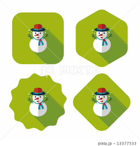 snowman flat icon with long shadow,eps10 snowman flat icon with long shadow,eps10 13377533