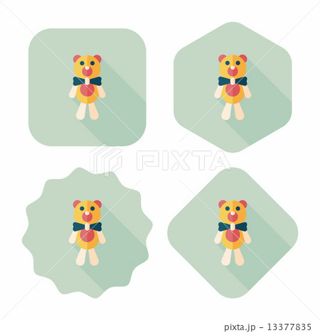 teddy bear flat icon with long shadow,eps10 teddy bear flat icon with long shadow,eps10 13377835
