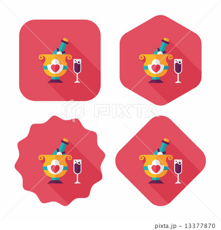 wedding champagne flat icon with long shadow,eps10 wedding champagne flat icon with long shadow,eps10 13377870