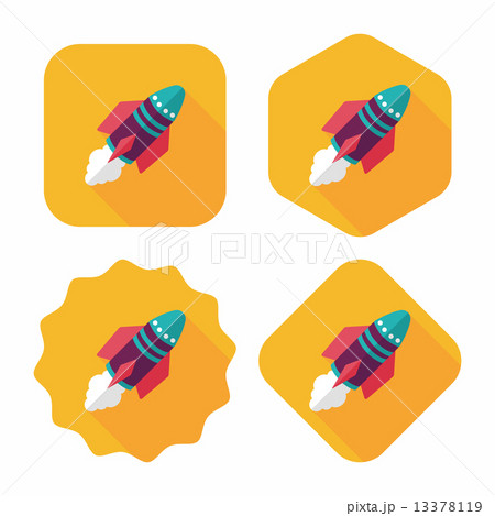 Spaceship flat icon with long shadow,eps10 Spaceship flat icon with long shadow,eps10 13378119