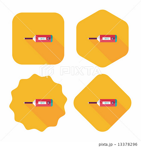 medical thermometer flat icon with long shadow,eps10 medical thermometer flat icon with long shadow,eps10 13378296