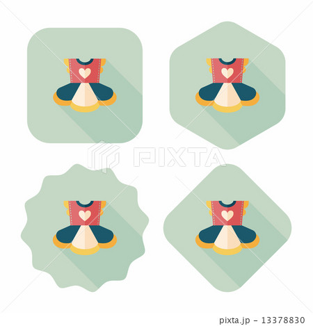 kid dress flat icon with long shadow,eps10 13378830