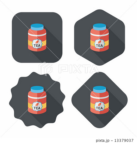 tea canister flat icon with long shadow,eps10 tea canister flat icon with long shadow,eps10 13379037