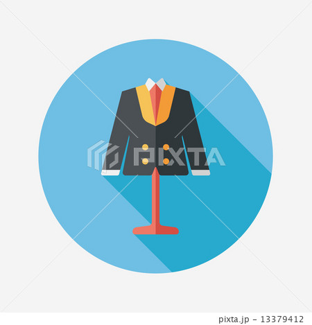 wedding groom suit flat icon with long shadow,eps10 13379412