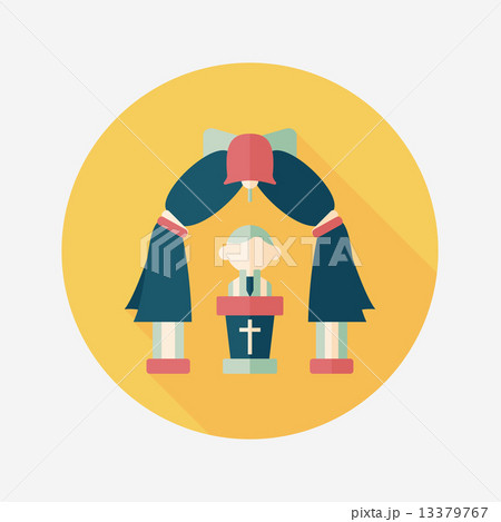 wedding ceremony flat icon with long shadow,eps10 wedding ceremony flat icon with long shadow,eps10 13379767