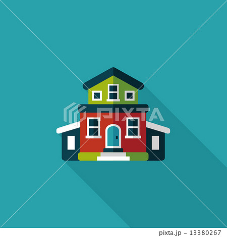 Building house flat icon with long shadow,eps10 Building house flat icon with long shadow,eps10 13380267