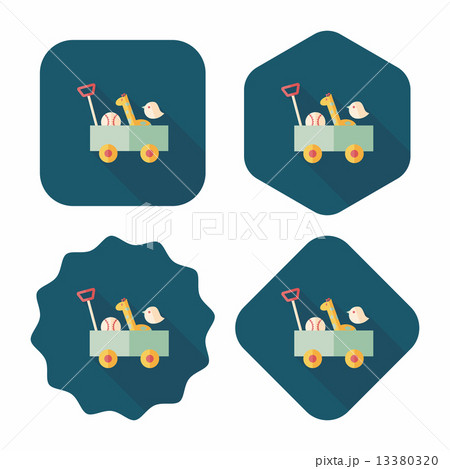 toy cart flat icon with long shadow,eps10 toy cart flat icon with long shadow,eps10 13380320