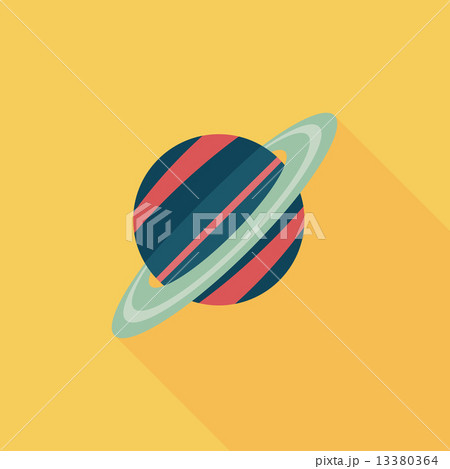 Space planet flat icon with long shadow,eps10 Space planet flat icon with long shadow,eps10 13380364